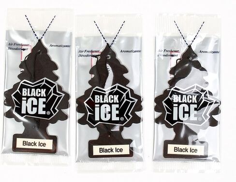 Little Trees Car Air Freshener | Hanging Paper Tree for Home or Car | Black Ice | 3 Pack in Saudi Arabia