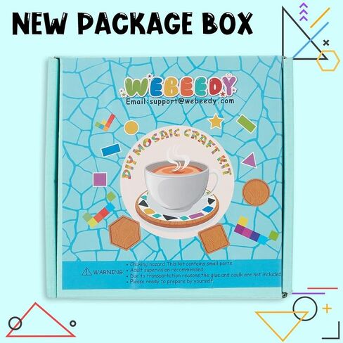 مجموعة WEBEEDY 3 مجموعات من قواعد الفسيفساء DIY من بلاط الفسيفساء للحرف اليدوية، مجموعات فسيفساء زجاجية مختلطة الألوان مع قاعدة من الخيزران للبالغين هدية عيد ميلاد للديكور المنزلي (زهرة/مربع/دائري) in Kuwait