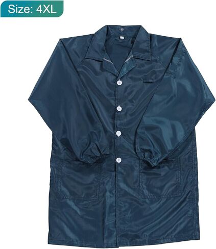 MECCANIXITY ESD Lab Coat Anti Static Clothing Science Jacket with Cuff Lapel Collar Wear Uniform Work for Men Women (Blue, 4XL) in Saudi Arabia