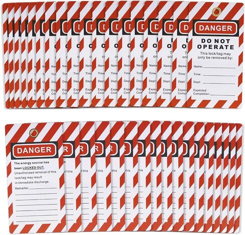 Boviisky 9001 Lockout Tagout Tags- 35 Pack- Compliance Safety Tags for Lock Out in Saudi Arabia