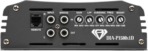 Black Diamond DIA-P1500x1D Car Audio Amplifier Class D 1 Channel Monoblock Amp 1500 Watts RMS, Remote Level Control Included in Kuwait