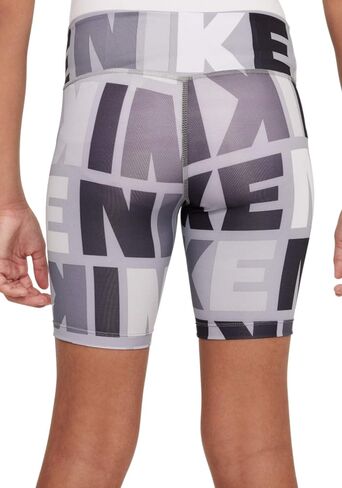 Nike Girl's DriFit One Bike Shorts (Little Kids/Big Kids) Light Smoke Grey/Black/White LG (14 Big Kid) in Saudi Arabia