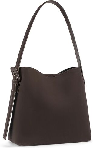 BOSTANTEN Bucket Bag Leather Shoulder Purses for Women Trendy Adjustable Strap in Kuwait