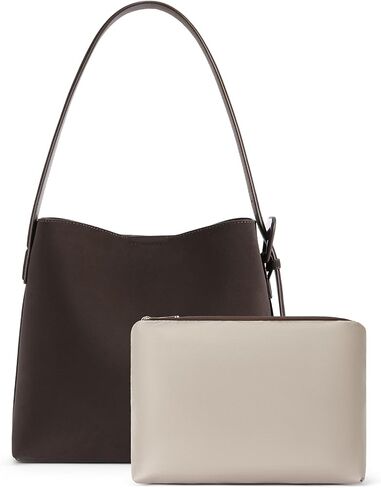 BOSTANTEN Bucket Bag Leather Shoulder Purses for Women Trendy Adjustable Strap in Kuwait