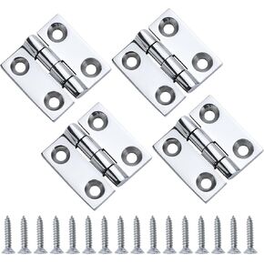 Square Shape Boat Strap Casting Hinge 316 Stainless Steel Cabinet Door Hatch Hinges for Boat Yacht (1.5 inch × 1.5 inch 2 Pack) in Kuwait
