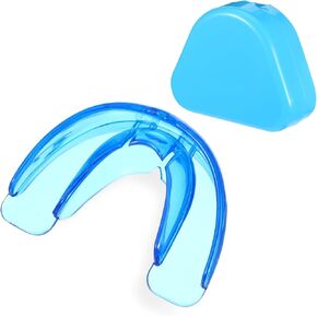 1 Piece Sports Mouth Guards Football with Case Youth Teeth Braces Clear Basketball Wrestling Boxing Taekwondo Lacrosse MMA Mouthguards Braces for Women Men