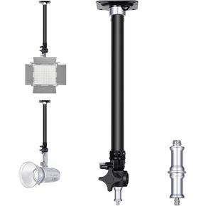 Neewer Wall Mounting Triangle Boom Arm for Ring Light, Monolight, Softbox, Reflector, Umbrella, and Photography Strobe Light, Support 180 Degree Rotation, Max Length 4.3 feet/130cm (Black)