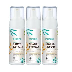 Mambino Organics Happy Time Shampoo & Body Wash, Calendula and Sweet Orange, 5.5 Ounces, 3 Pack