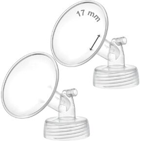 Maymom Pump Part Compatible with Spectra/Ameda Luna Pumps, Syngery Gold; Incl Wide Mouth Flange 17 mm Valve; Not Original Spectra Flange; Replaces Spectra S1 S2, Plus Shield, Pump Parts, Accessories