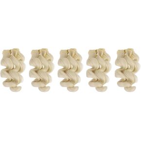 PATIKIL 15CM Doll Hair Wigs, 5 Pcs High Temperature Silk Curly Wig Hair Extension Accessories for Doll Hair Making Kit DIY Handmade, Red-Brown