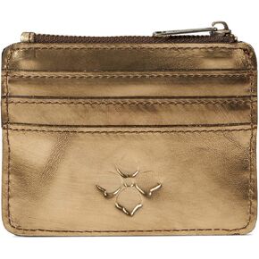 Patricia Nash Leather Cassis ID Card Case Wallet, Tan Signature Print