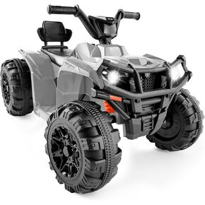 Best Choice Products 12V Kids Ride-On Electric ATV، لعبة سيارة رباعية العجلات ذات 4 عجلات مع صوت بلوتوث، أقصى سرعة 2.4 ميل في الساعة، إطارات مداس، مصابيح أمامية LED، راديو - أزرق in Kuwait