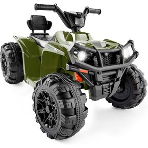 Best Choice Products 12V Kids Ride-On Electric ATV, 4-Wheeler Quad Car Toy w/Bluetooth Audio, 2.4mph Max Speed, Treaded Tires, LED Headlights, Radio - Black