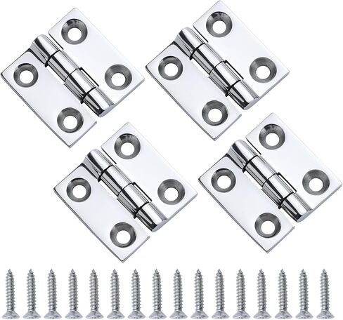 Square Shape Boat Strap Casting Hinge 316 Stainless Steel Cabinet Door Hatch Hinges for Boat Yacht (1.5 inch × 1.5 inch 2 Pack) in Kuwait
