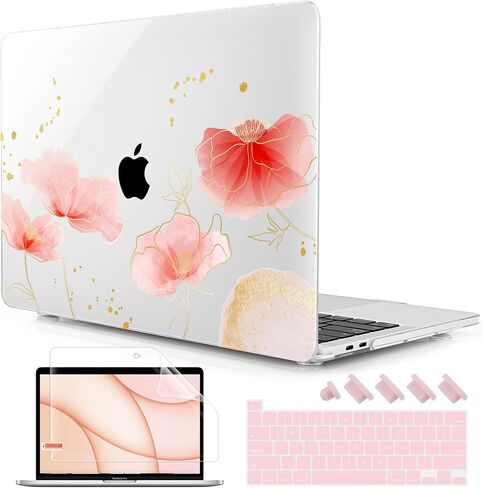 for MacBook Pro 13 inch with Touch Bar, 2022 2021 2020 2019 2018 2017 2016 Release, M2 A2338 M1 A2289 A2251 A2159 A1989 A1706 A1708, Keyboard Cover & Dust Plug, Bow in Saudi Arabia
