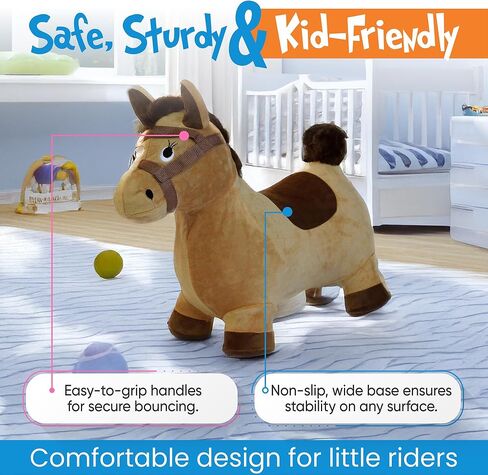 bintiva Children's Horse Hopper,with Free Foot Pump, Exercise Jumping Animal, Bouncy Horsey for Children, Fun Space Hopper for Core Strengthening (Purple Horse, Regular) in Saudi Arabia