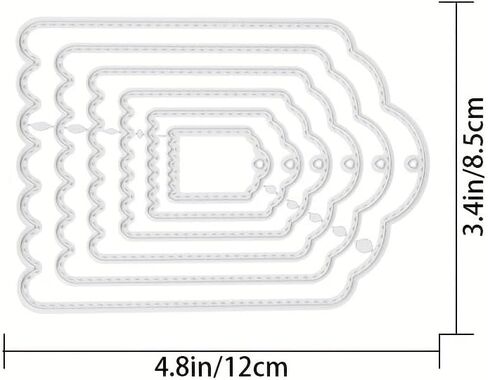 قطع يموت لسكرابوكينغ، خلفيات ثلاثية الأبعاد إطار جديد قطع يموت DIY ألبوم بطاقة صنع الديكور ورقة الحرف المعدنية يموت تخفيضات زينة الحفلات (الكوبية 3.4 × 3.1 بوصة) in Kuwait