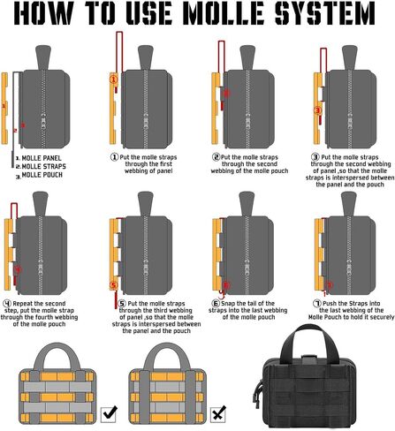حقيبة أدوات Molle لتنظيم الأدوات الإدارية الأفقية، أداة متعددة الأغراض، حقيبة أدوات EDC، ملحقات تكتيكية للإسعافات الأولية، حقيبة طبية للمشي لمسافات طويلة في الهواء الطلق، حزمة تخزين فاني in Saudi Arabia