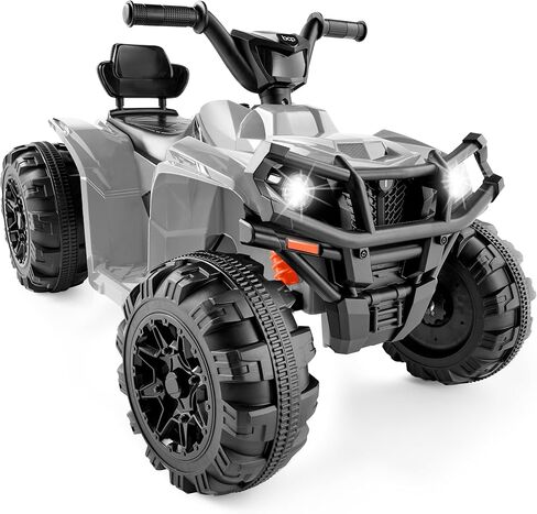 Best Choice Products 12V Kids Ride-On Electric ATV، لعبة سيارة رباعية العجلات ذات 4 عجلات مع صوت بلوتوث، أقصى سرعة 2.4 ميل في الساعة، إطارات مداس، مصابيح أمامية LED، راديو - أزرق in Kuwait