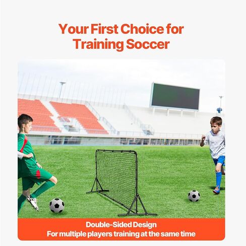 Soccer Rebounder Net, 12x6FT Iron Soccer Training Equipment, Sports Football Training Gift with Portable Bag, Volleyball Rebounder Wall Perfect for Backyard Practicing, Solo Training, Passing in Saudi Arabia