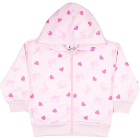 Barbie Girls Zip Up Hoodie Cursive Logo Graphic Print Hooded Zip-Up Sweatshirt Fashion Hoodies for Kids