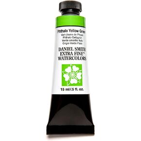 Daniel Smith Extra Fine Watercolor Paint, 15ml Tube, Phthalo Yellow Green, 284600124, 0.5 Fl Oz (Pack of 1)