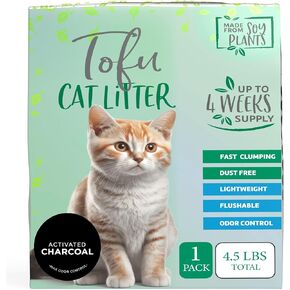 Pellets | Flushable, Lightweight, No Tracking, Dust-Free, Clumping, Odor Absorbent | Natural Cat Litter for Adult Cats Kittens | 1 Pack Refill Bag Unscented (4.5lb)