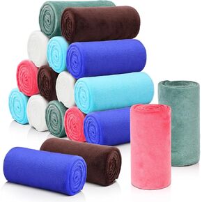18 Pieces Flannel Fleece Blankets Bulk 50 x 60 Inch Lightweight Flannel Blanket Plush Throw Fleece Blankets for Sofa Home Outdoor Couch Bed Wedding Gifts(Cream White) in Kuwait