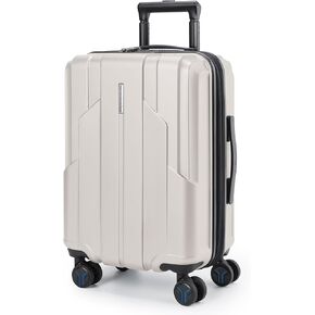 BAGSMART Carry On Luggage 22x14x9 معتمدة من شركات الطيران، 1OO% PC أمتعة قابلة للتوسيع مع قفل TSA، حقيبة سفر مقاس 20 بوصة مع عجلات دوارة، أزرق