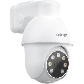 ieGeek PoE Security Camera System, 5MP Outdoor/Indoor PoE Cameras with 8CH NVR for Home Surveillance System, Wired PTZ Cam Kit w/Motion Sensor, 2-Way Audio, Color Night Vision,AI Detection,24/7 Record