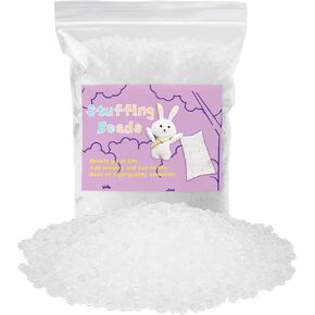 FTEVEN 200g / 7.05oz Toy Stuffing Beads, Premium Plastic Weight Stuffed Beads, Polyethylene Filler Beads, Plastic Transparent Stuffing Beads for Filling Bean Bags, Animal Toys, DIY Crafts