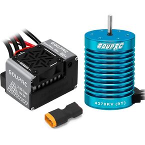 محرك بدون فرشاة GOUPRC S3650 4300KV عمود 3.175 مم مع مجموعة كومبو للتحكم في السرعة الكهربائية 60A ESC لشاحنة سيارة RC 1/10 (4300KV+EAS)