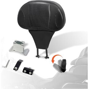 Adjustable Rider Backrest, Detachable Plug-in Driver Backrest Pad w/Mounting Kit for Harley Touring 2009-2024,for CVO Road Glide Street Glide Tri Glide FLHTK/L Electra Glide Road King,Style 1 in Kuwait