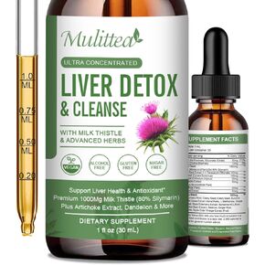 (2 Pack) Liver Health Liquid Drops -Support Liver Cleanse Detox & Repair with Artichoke Milk Thistle Silymarin Extract, Dandelion,Turmeric, Berberine to Renew w/21 Potent Herb-Nutrients-