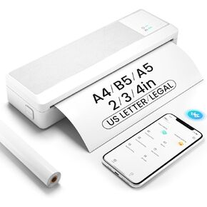 vretti Portable Thermal Printer TP6, Bluetooth Mini Pocket Printer Compatible with Android & iOS, 300DPI Wireless Pocket Picture Printer for iPhone Working Listing, Notes, Journal, Travel