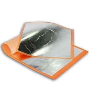 Barnabas Blattgold Imitation Silver Leaf, Loose Sheets [100 Sheets, 5.5 inch], Metal Foil Leaf for Painting, Arts and Crafts