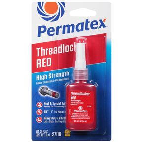Permatex 27100 High Strength Threadlocker Red, 6 ml
