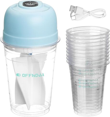 OFFNOVA Resin Mixing Cups Set, 50pcs 16oz 2 Scales Accurate Paint Mixing Cup and 5pcs Silicone Paddle, Sturdy & Thick Disposable Measuring Cups for Epoxy Resin, Resin Art, Paint, Pigment in Kuwait