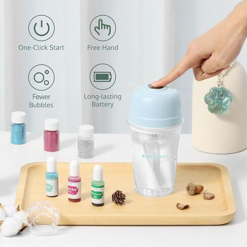 OFFNOVA Resin Mixing Cups Set, 50pcs 16oz 2 Scales Accurate Paint Mixing Cup and 5pcs Silicone Paddle, Sturdy & Thick Disposable Measuring Cups for Epoxy Resin, Resin Art, Paint, Pigment in Kuwait