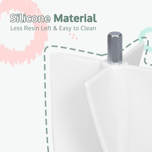 OFFNOVA Resin Mixing Cups Set, 50pcs 16oz 2 Scales Accurate Paint Mixing Cup and 5pcs Silicone Paddle, Sturdy & Thick Disposable Measuring Cups for Epoxy Resin, Resin Art, Paint, Pigment in Kuwait