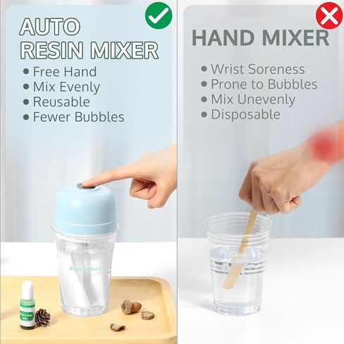 OFFNOVA Resin Mixing Cups Set, 50pcs 16oz 2 Scales Accurate Paint Mixing Cup and 5pcs Silicone Paddle, Sturdy & Thick Disposable Measuring Cups for Epoxy Resin, Resin Art, Paint, Pigment in Kuwait