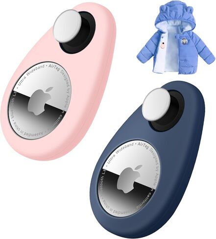 حامل Airtag للأطفال الرضع والأطفال الصغار مخفي 4 عبوات حافظة تتبع نظام تحديد المواقع العالمي (GPS)، حافظة من السيليكون مضادة للإزالة مع دبابيس أمان، مناسبة للأطفال وكبار السن والحيوانات الأليفة وحقيبة الظهر والأمتعة in Kuwait