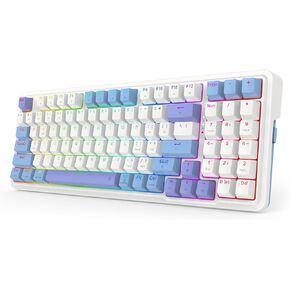 Redragon Mechanical Keyboard Wireless, Gaming Keyboard Wireless 3-Modes 94 Keys Mechanical Keyboard Hot-Swap Socket, RGB Creamy Gaming Keyboard Gasket Structure for PC/Tablet/Laptop/Xbox/PS4/PS5