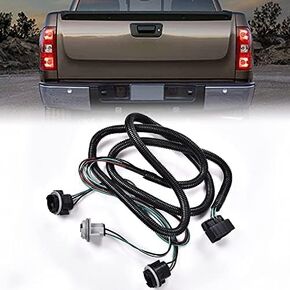 PIT66 Left & Right Tail Light Lamp Wiring Harness, Compatible with 07-14 Chevy Silverado/08-14 GMC Sierra LH RH Side