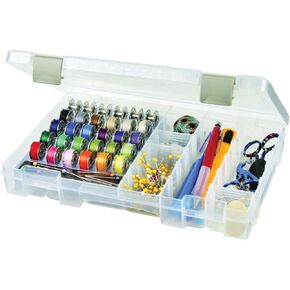 ArtBin 7003AB Sew-Lutions Sewing Supply Storage System with Lift-Out Thread Spool Tray, [1] Plastic Storage Case, Clear in Kuwait