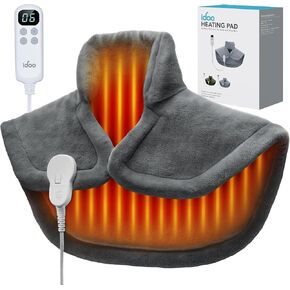 Weighted Heating Pad for Neck and Shoulders and Back, FSA HSA Eligible, iDOO 1.2lb Neck Heating Pad for Neck Pain, Heated Pad Neck Warmer, Mothers Day Gifts for Mom, ETL Certified, 19"x23"