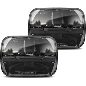 BICYACO 1 Pair 105W Rectangular 5x7/ 6x7 Inch Led Headlight High Low Beam Headlamp Compatible with Jeep Wrangler YJ Cherokee XJ Kenworth T300 1997-2010 Replacement H6054 H5054 H6054LL 69822 6052 6053