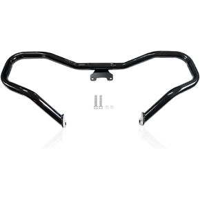 Chopped Engine Guard Front Highway Crash Bar 1.25 inch Diameter Gloss Black for Harley Davidson 2014-later Touring Models Street Glide Road King Electra Glide