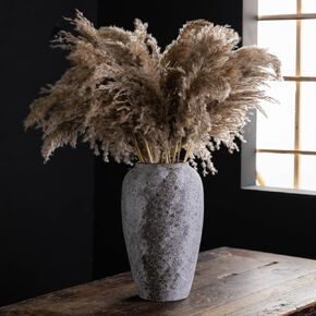 Lvases White Ceramic Cylinder Vase Set of 2, Nordic Modern Neutral Boho Ins Style Decorative Vase, Ceramic Aesthetic Home Decor Vases for Lego Flowers Pampas Grass Plant (Matte H 8.3" + H 10")