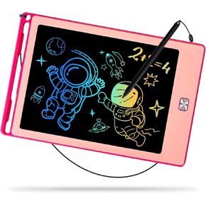 2 Pack LCD Writing Tablet for Kids,8.5 Inch Doodle Board Drawing Tablet Colorful Educational Toys for Boys Girls Reusable Road Travel Game Toy Gifts for 3 4 5 6 7 8 Years Old （Blue+Pink